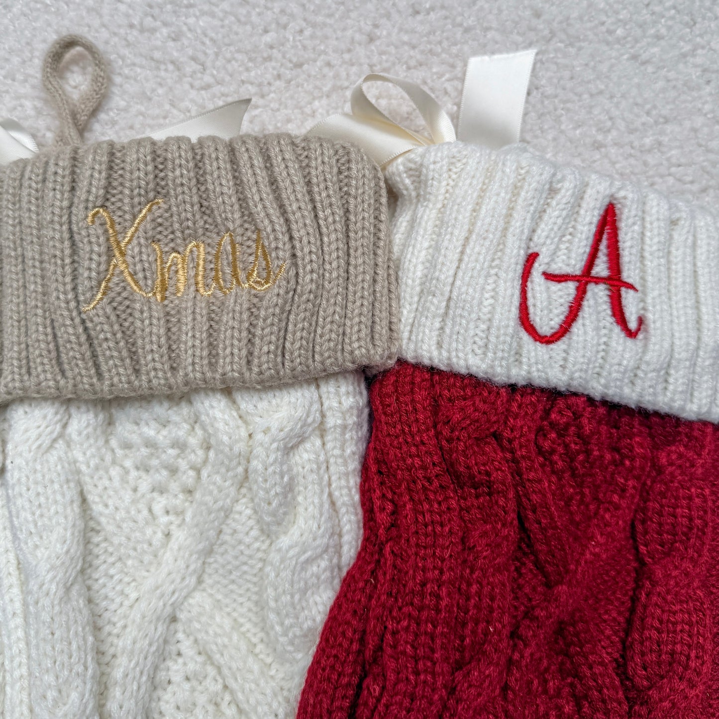 Knitted Wool Christmas stocking