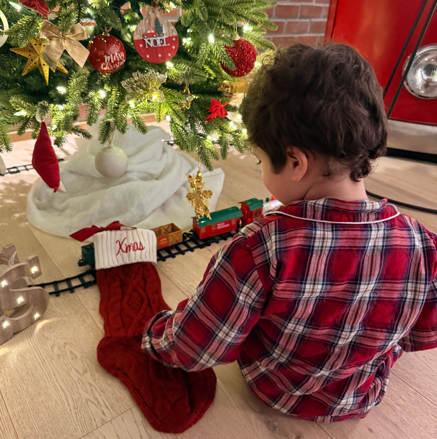 Knitted Wool Christmas stocking