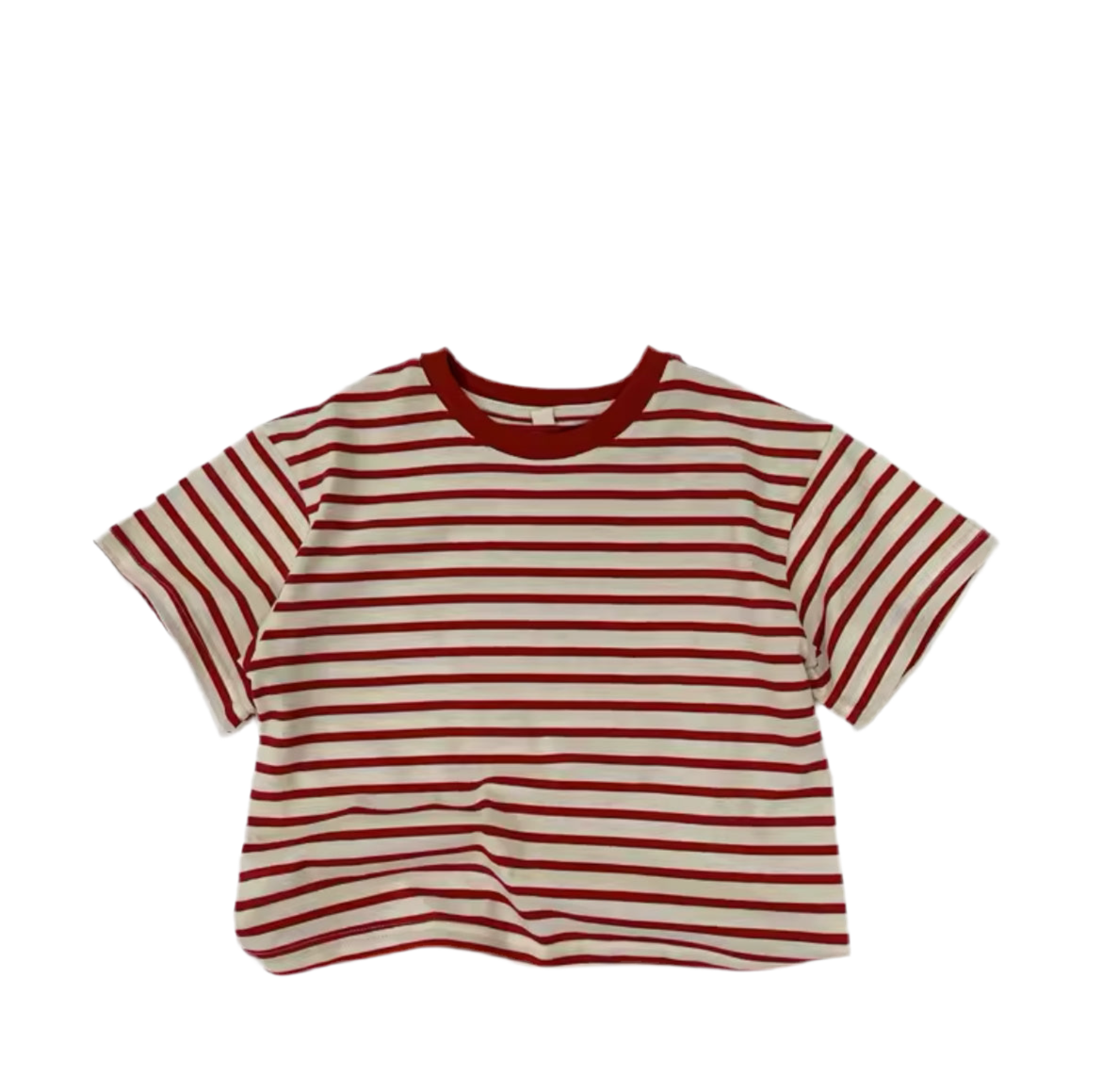 Elliott, the striped t-shirt (available in red and green)