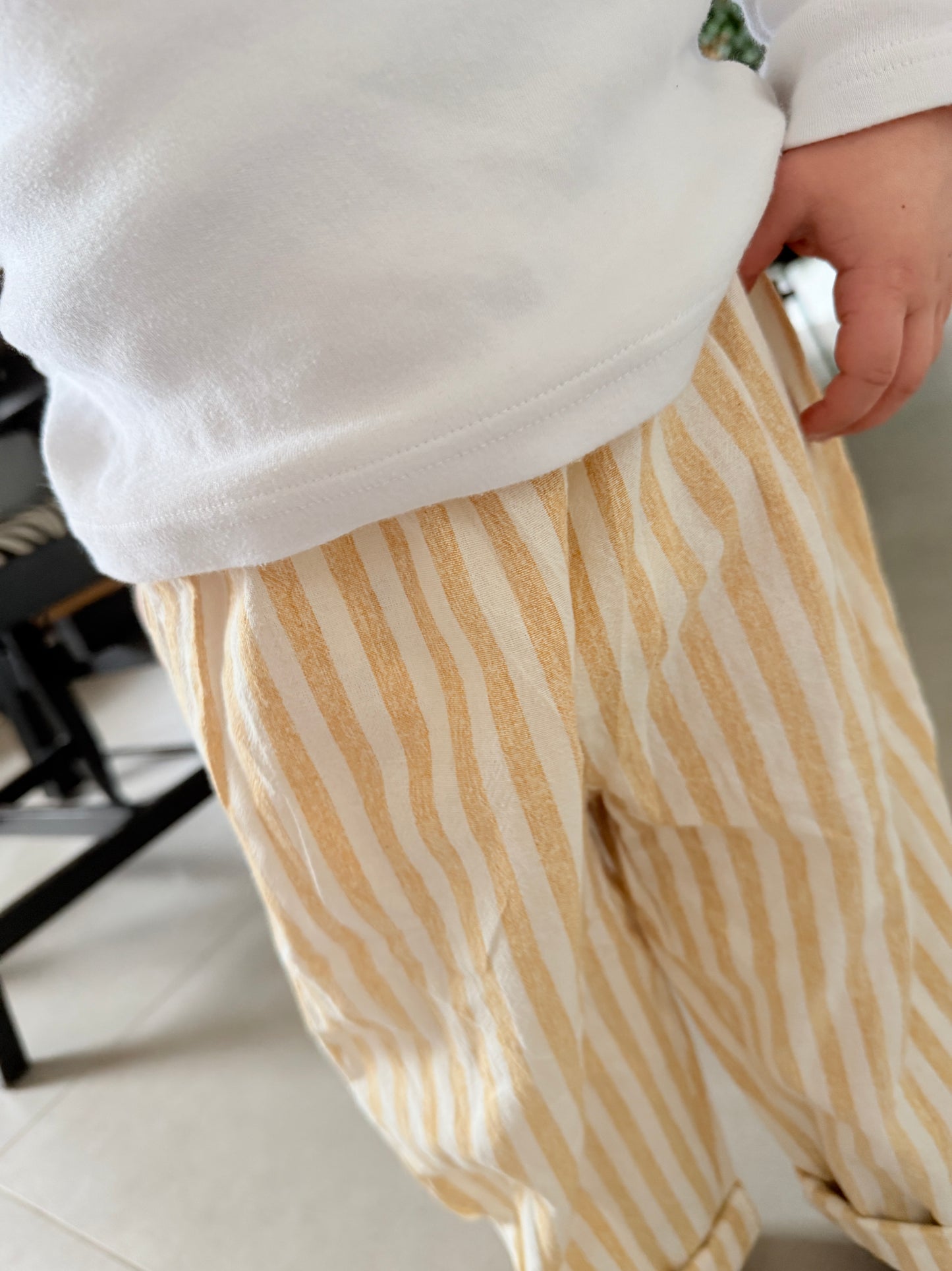 Yellow Pinstripe Unisex Trousers