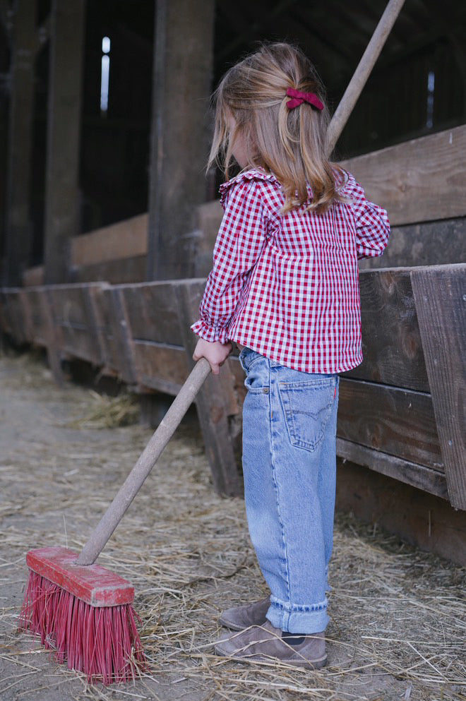 Red Bow Hair Clip (set of two)