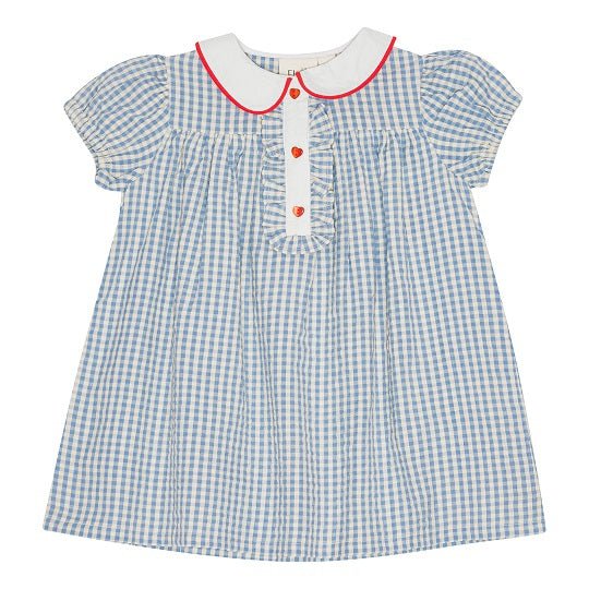Blue, the River Blue/Soft White Gingham Dress