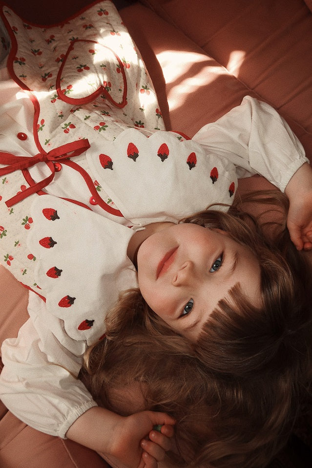 Everlyn, the Bright White Berry Blouse