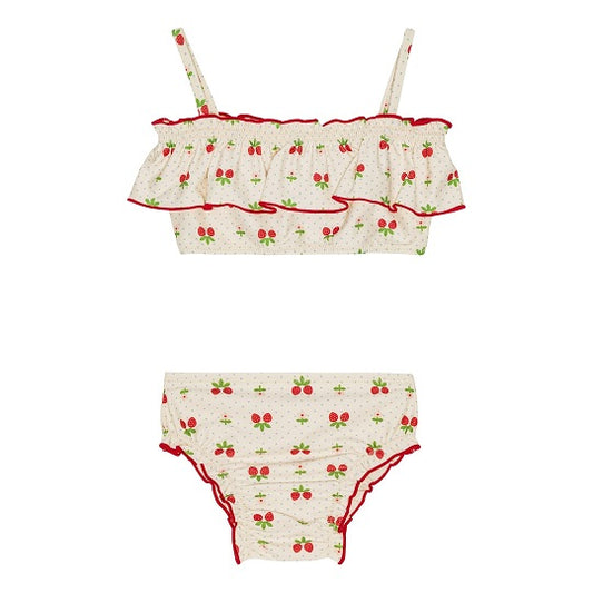 Sofia, the Soft White Berry Bikini Swim Set