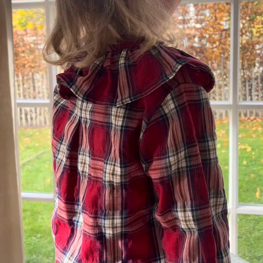 Girl Ruffled Tartan Pyjama Set