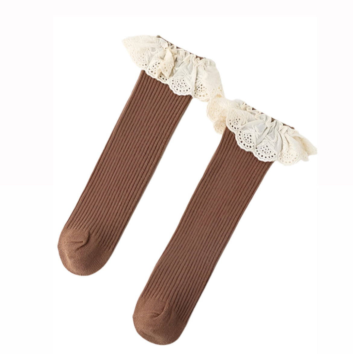 Violet, the lace ruffled socks