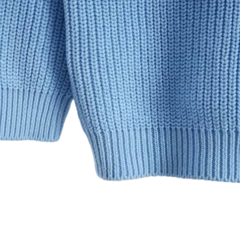Sky Blue Cotton Unisex Sweater