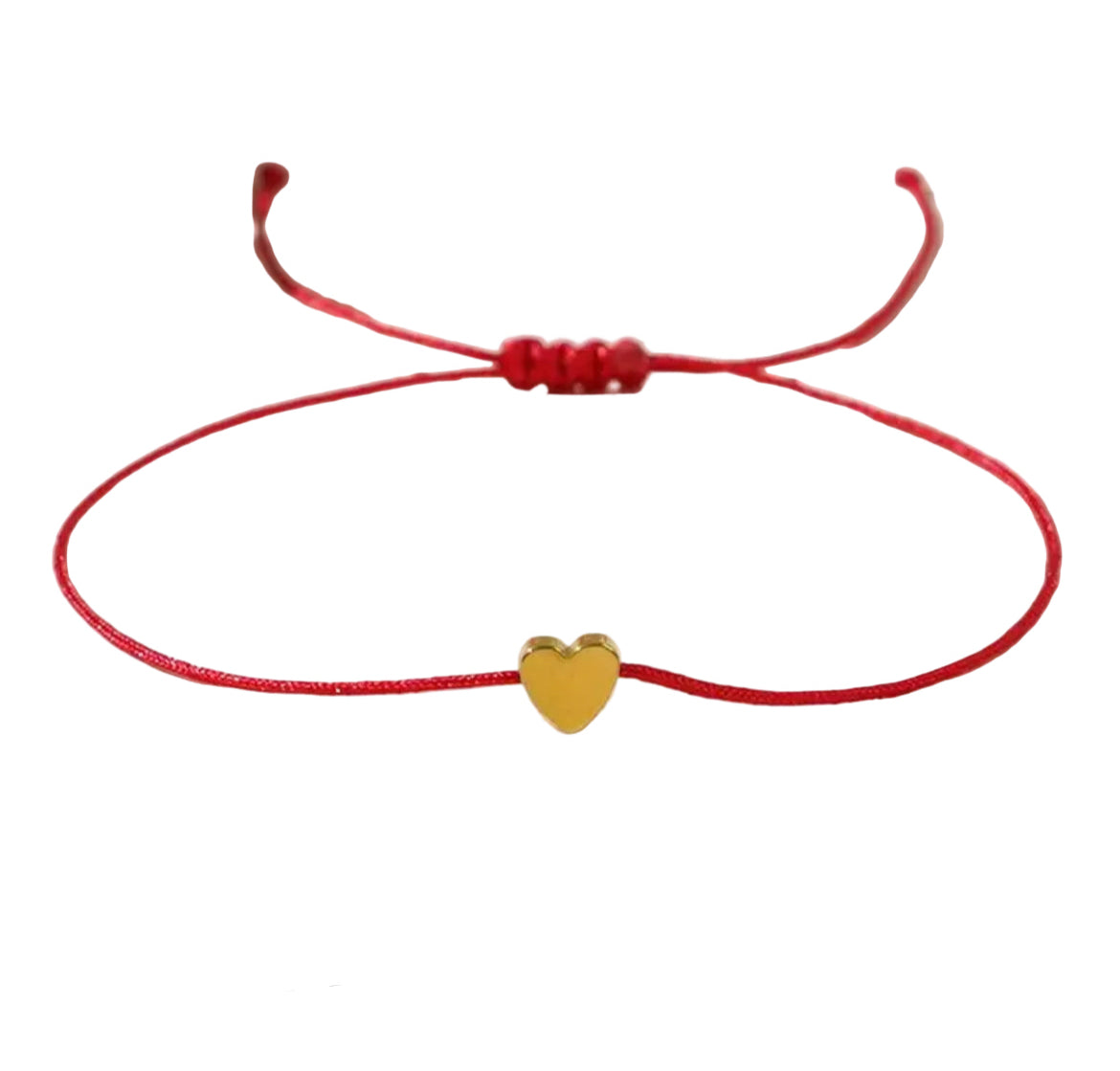 Red Heart Thread Bracelet