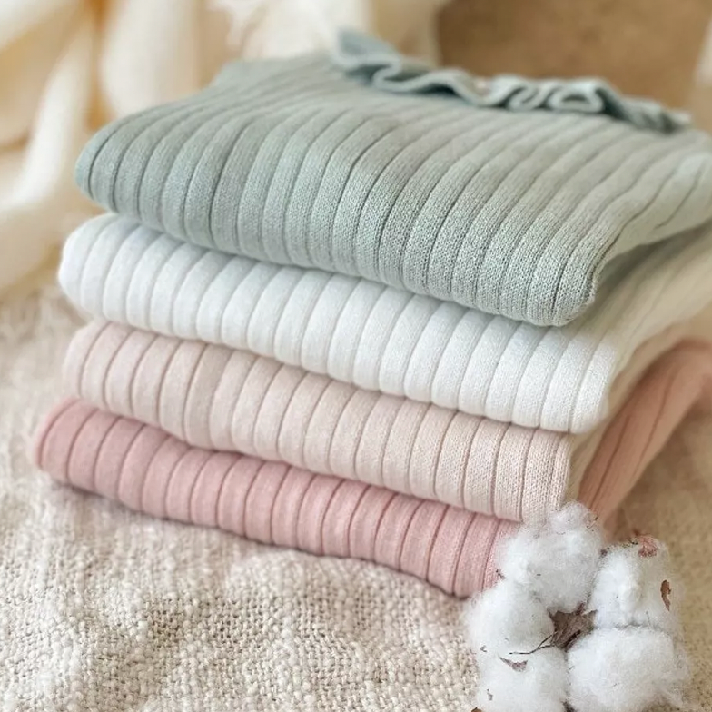 White Long Sleeves Ruffle Sweater