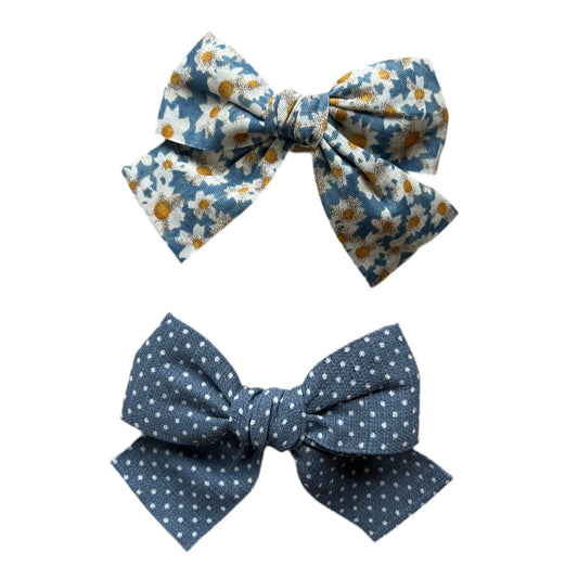 Julia, the set of 2 bows (blue)