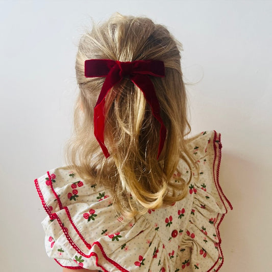 Christmas Red Velvet Hairbow