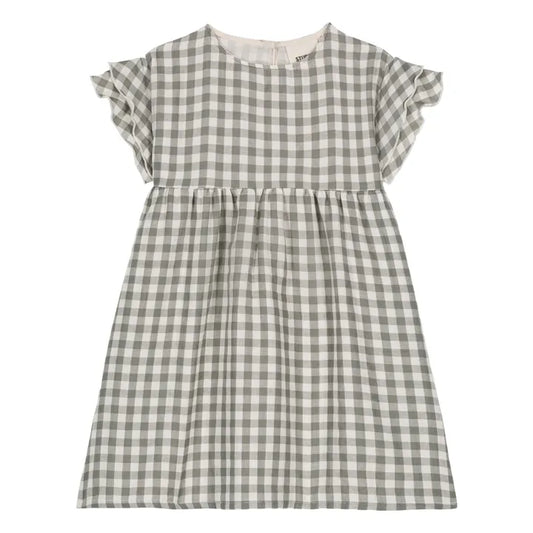 Cousine, the Greenish-grey Vichy Dress